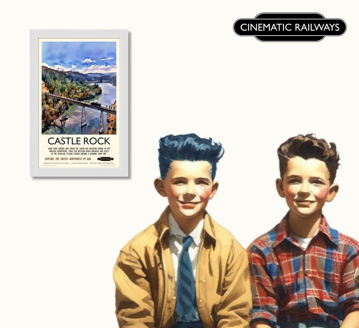 Castle Rock - a vintage travel poster inspired by your favourite film / movie - Cinematic Railways