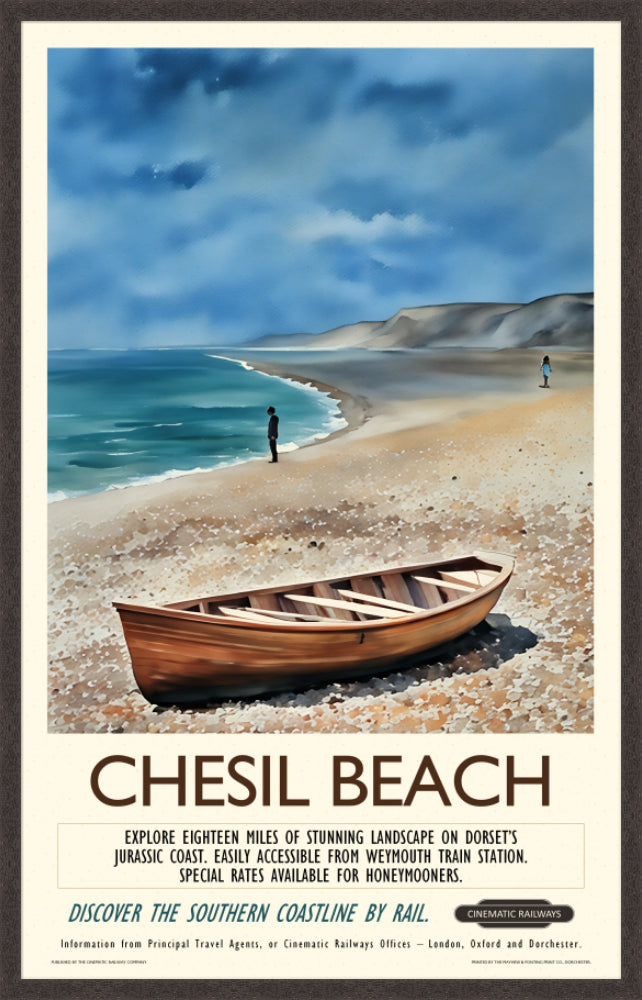 Chesil Beach - a vintage travel poster inspired by your favourite film / movie - Cinematic Railways