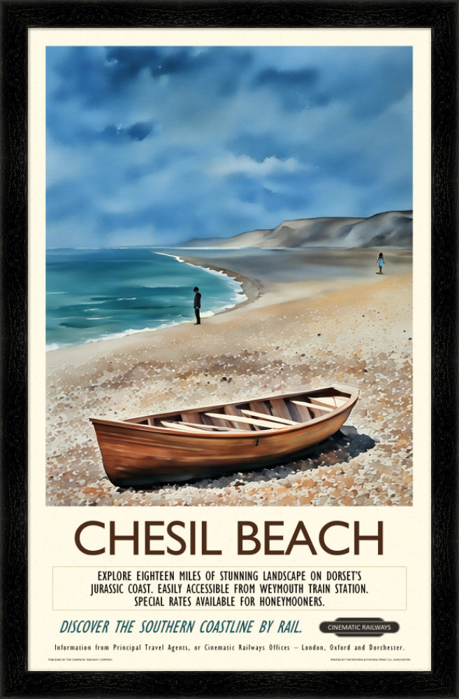 Chesil Beach - a vintage travel poster inspired by your favourite film / movie - Cinematic Railways