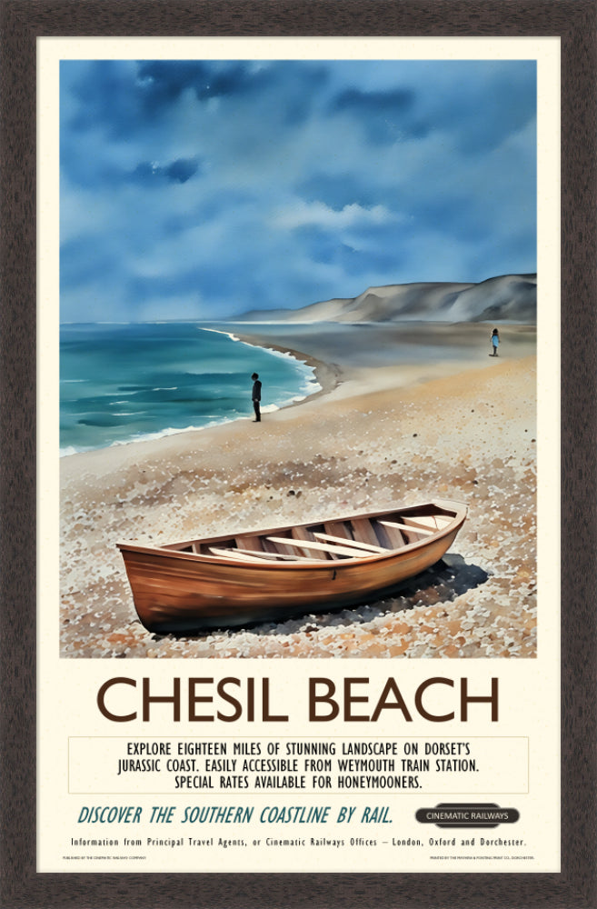 Chesil Beach - a vintage travel poster inspired by your favourite film / movie - Cinematic Railways