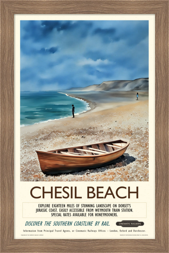 Chesil Beach - a vintage travel poster inspired by your favourite film / movie - Cinematic Railways