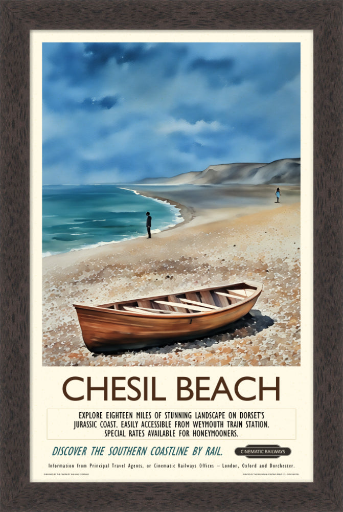 Chesil Beach - a vintage travel poster inspired by your favourite film / movie - Cinematic Railways