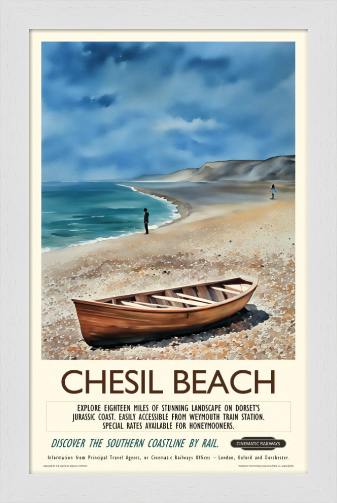 Chesil Beach - a vintage travel poster inspired by your favourite film / movie - Cinematic Railways
