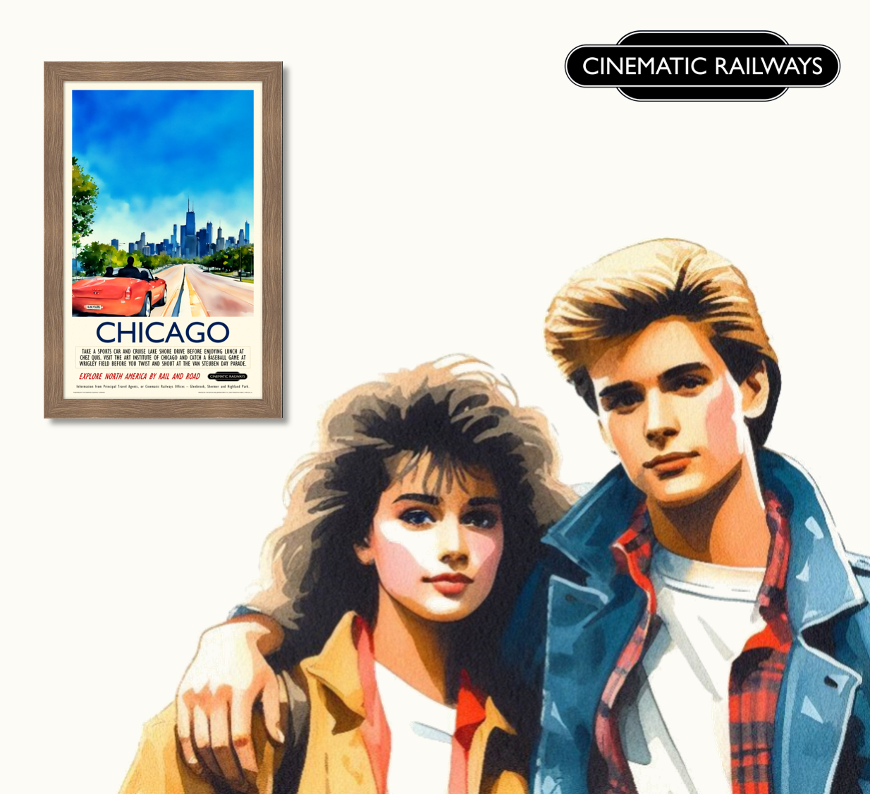 Chicago - a vintage travel poster inspired by your favourite film / movie - Cinematic Railways