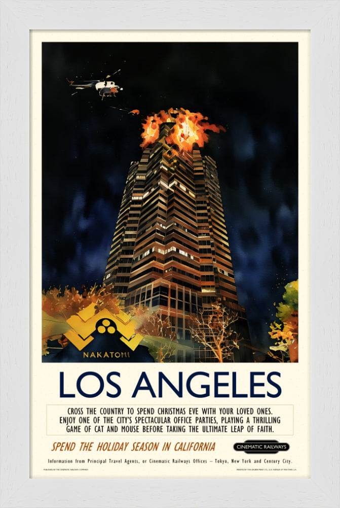 Los Angeles - a vintage travel poster inspired by your favourite film / movie - Cinematic Railways