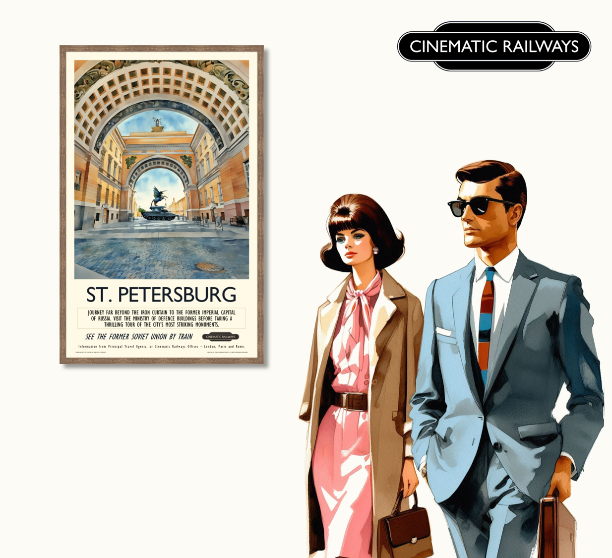 St. Petersburg - a vintage travel poster inspired by your favourite film / movie - Cinematic Railways