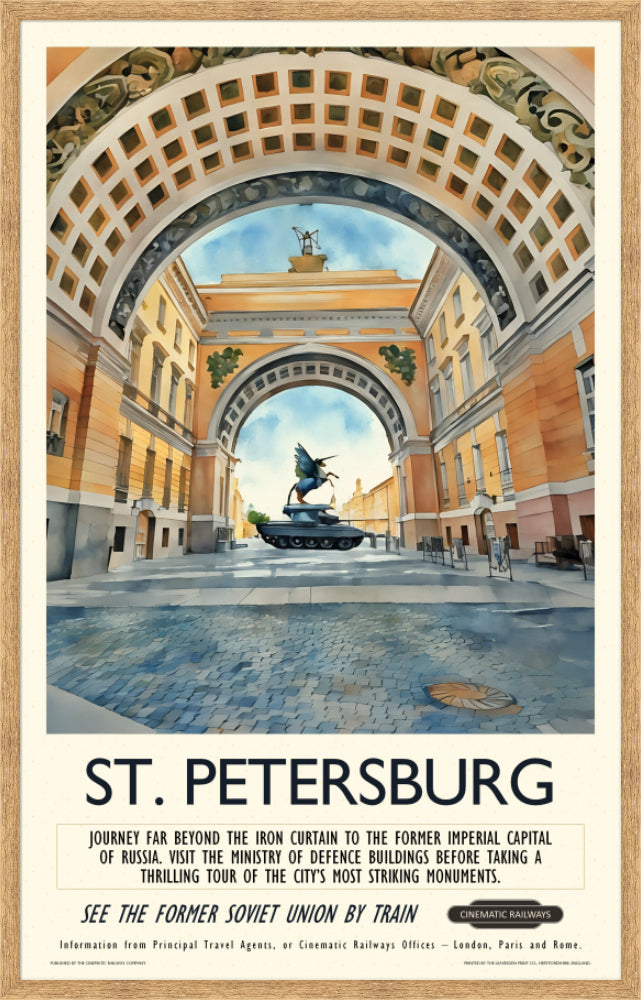 St. Petersburg - a vintage travel poster inspired by your favourite film / movie - Cinematic Railways
