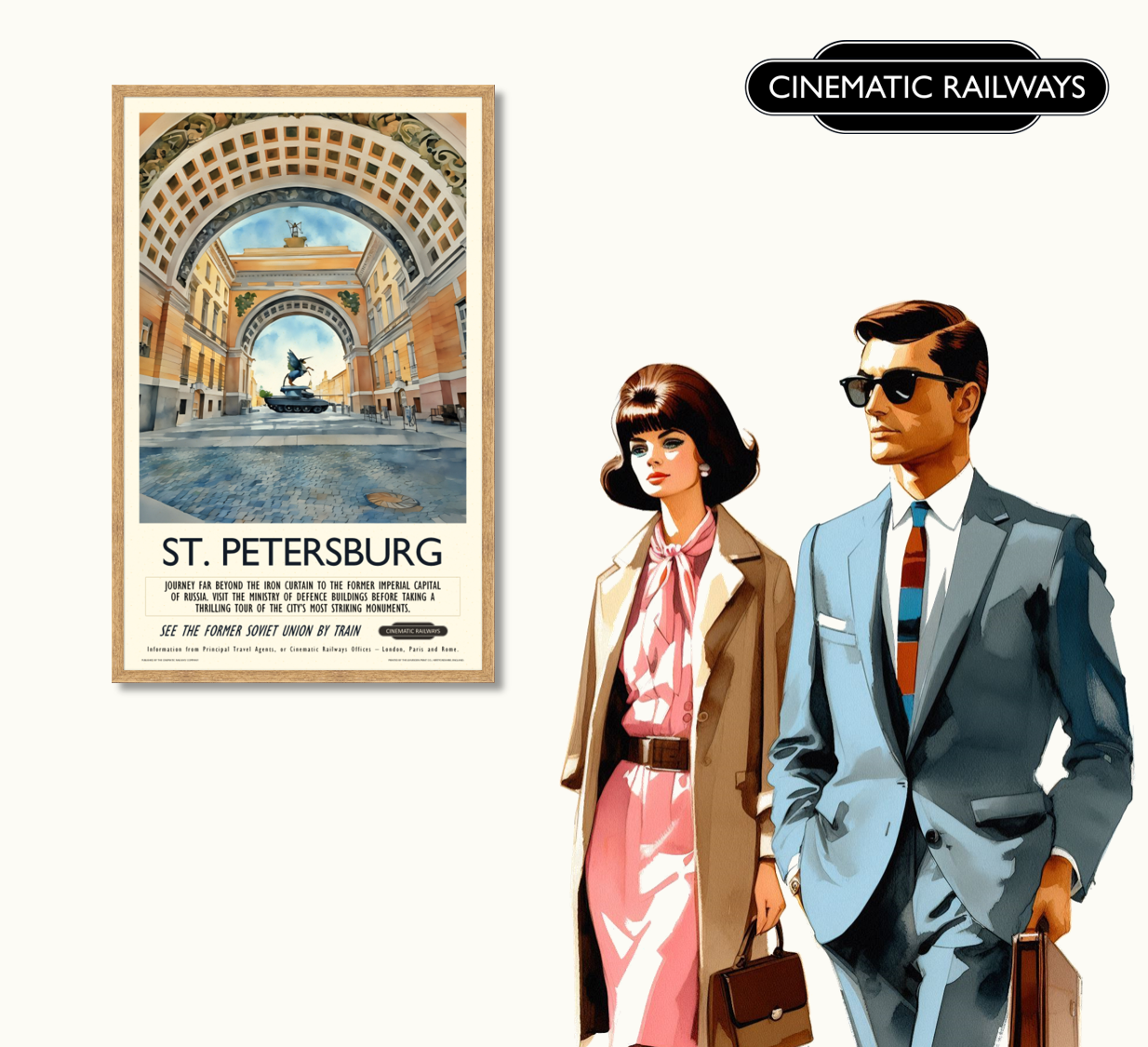St. Petersburg - a vintage travel poster inspired by your favourite film / movie - Cinematic Railways