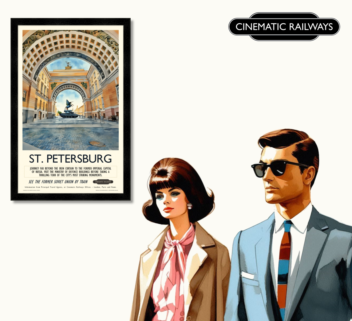 St. Petersburg - a vintage travel poster inspired by your favourite film / movie - Cinematic Railways
