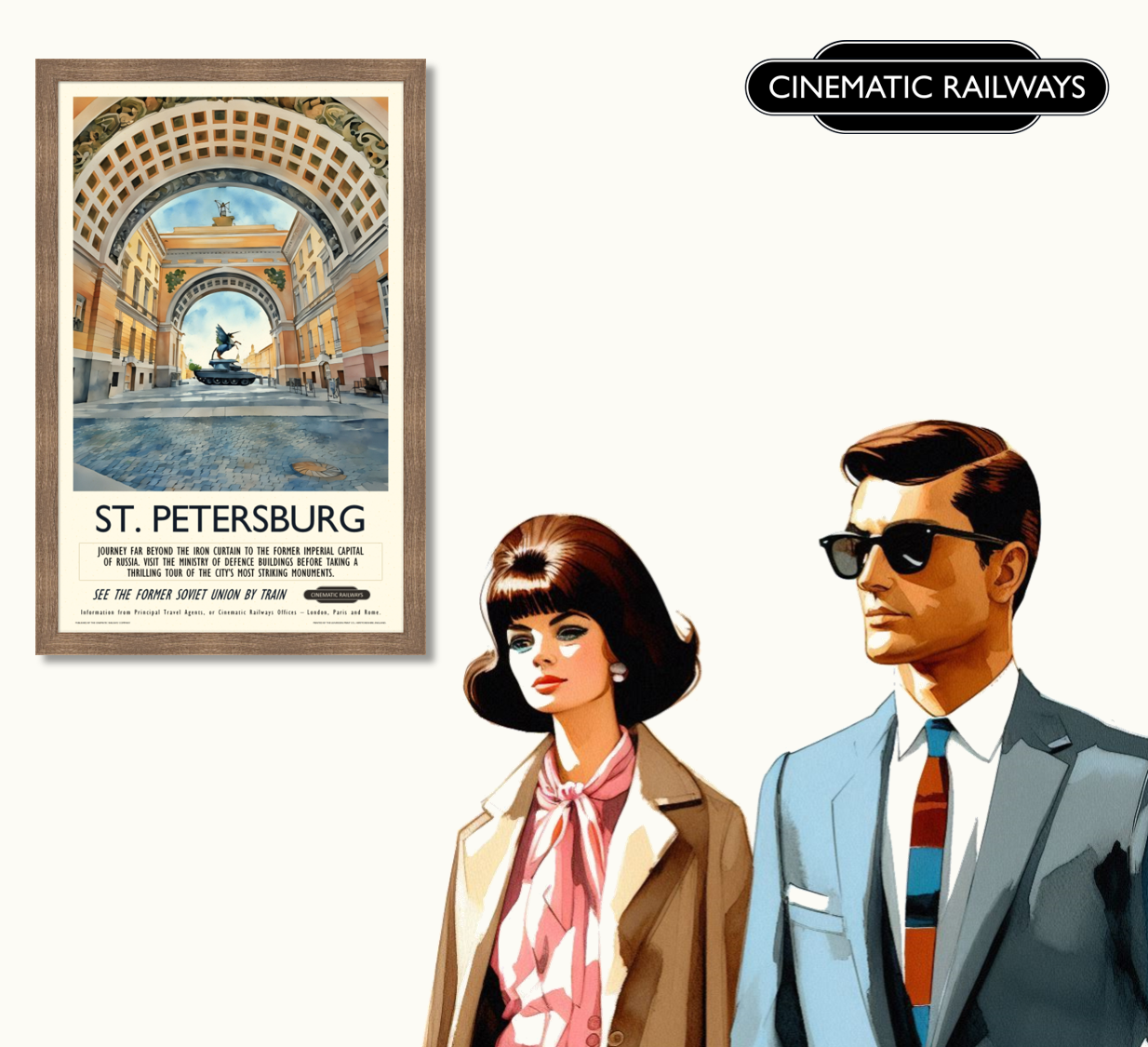 St. Petersburg - a vintage travel poster inspired by your favourite film / movie - Cinematic Railways