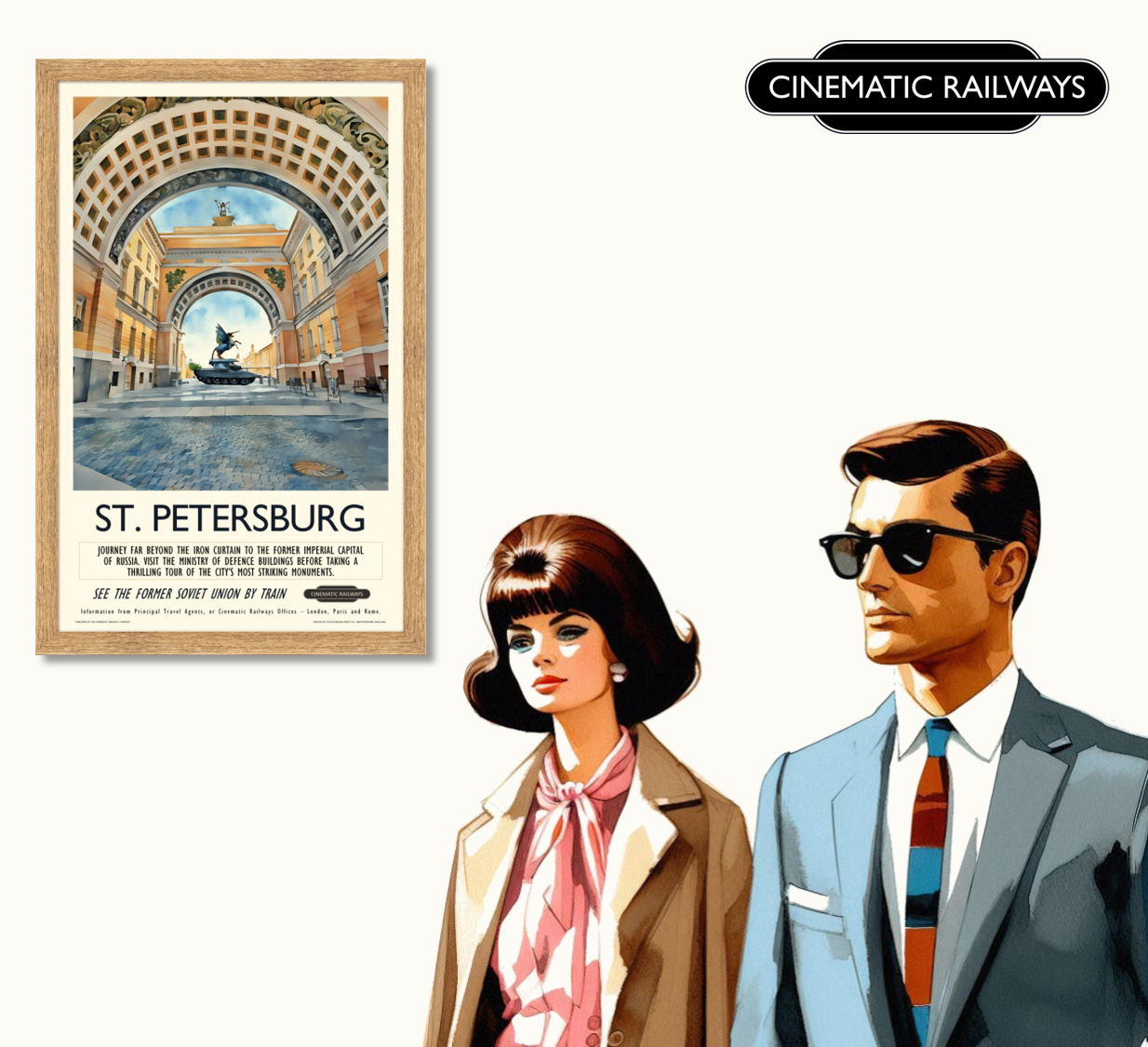 St. Petersburg - a vintage travel poster inspired by your favourite film / movie - Cinematic Railways