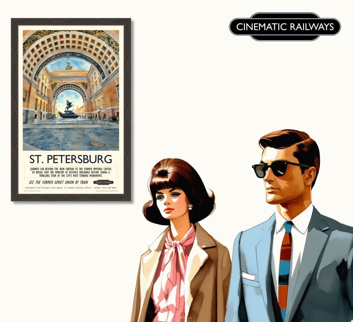 St. Petersburg - a vintage travel poster inspired by your favourite film / movie - Cinematic Railways