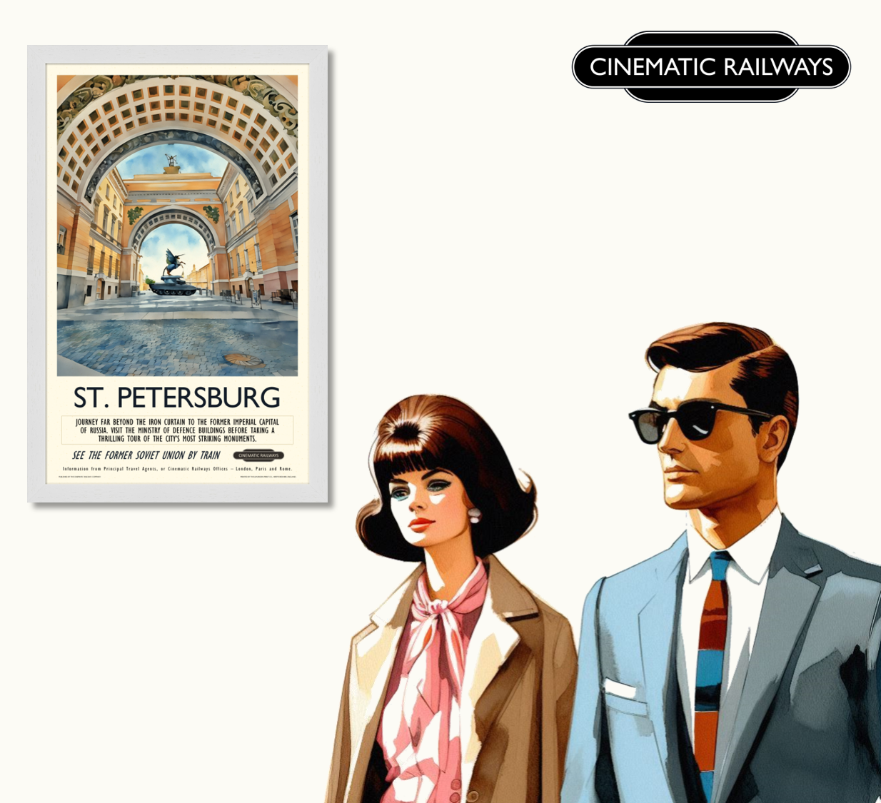 St. Petersburg - a vintage travel poster inspired by your favourite film / movie - Cinematic Railways