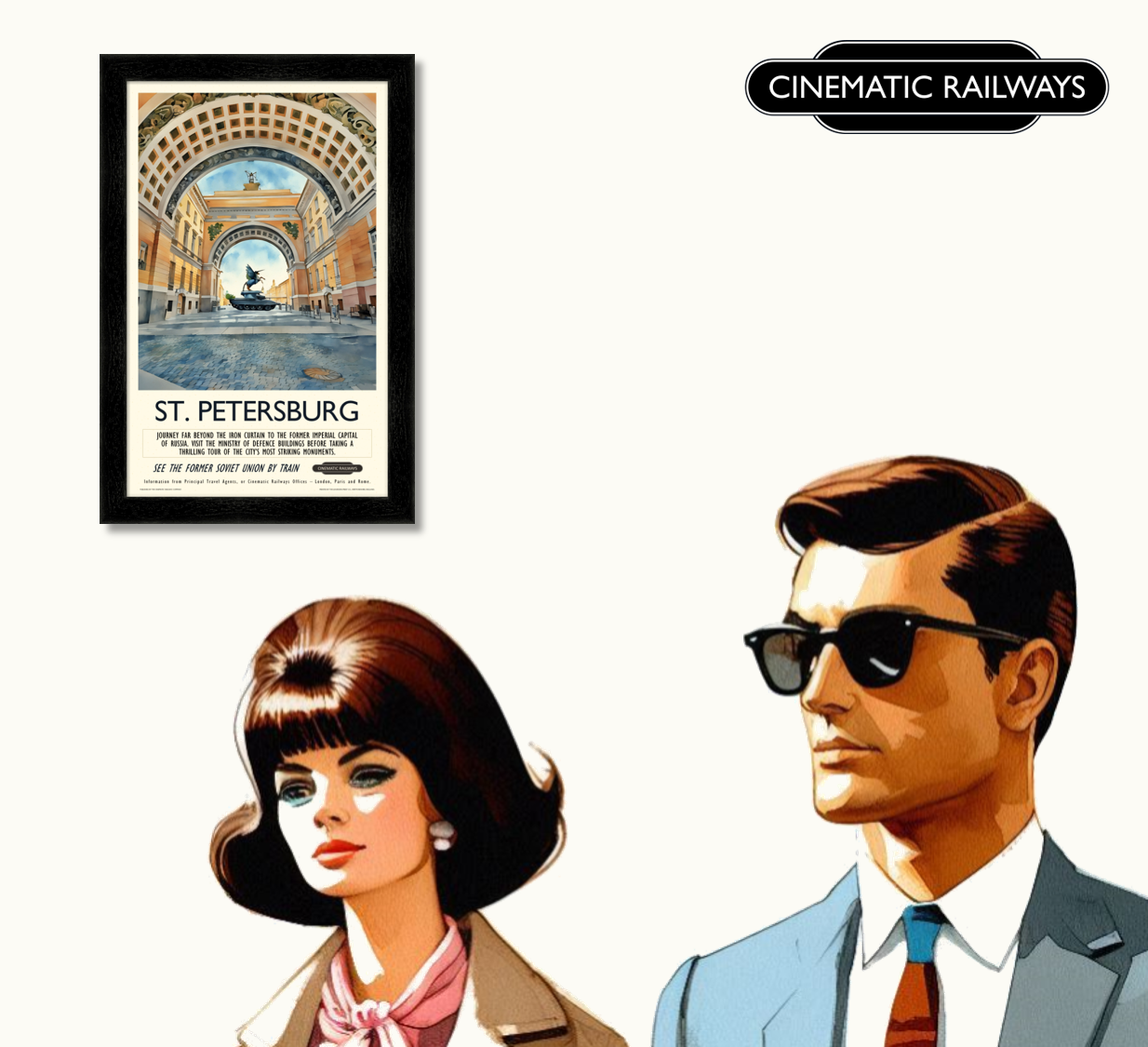 St. Petersburg - a vintage travel poster inspired by your favourite film / movie - Cinematic Railways