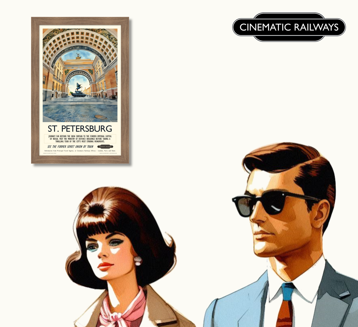 St. Petersburg - a vintage travel poster inspired by your favourite film / movie - Cinematic Railways
