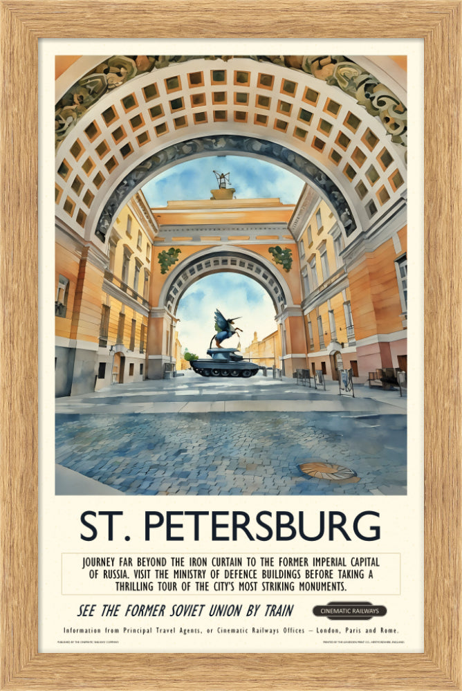 St. Petersburg - a vintage travel poster inspired by your favourite film / movie - Cinematic Railways