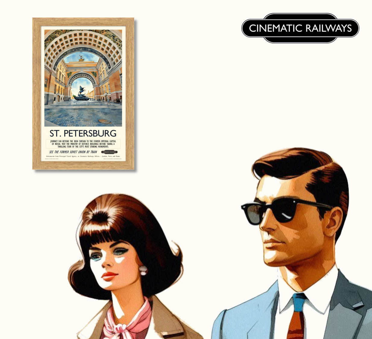 St. Petersburg - a vintage travel poster inspired by your favourite film / movie - Cinematic Railways