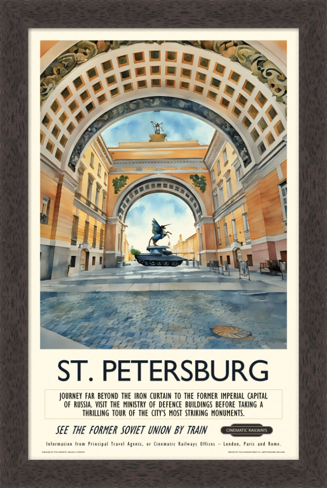 St. Petersburg - a vintage travel poster inspired by your favourite film / movie - Cinematic Railways