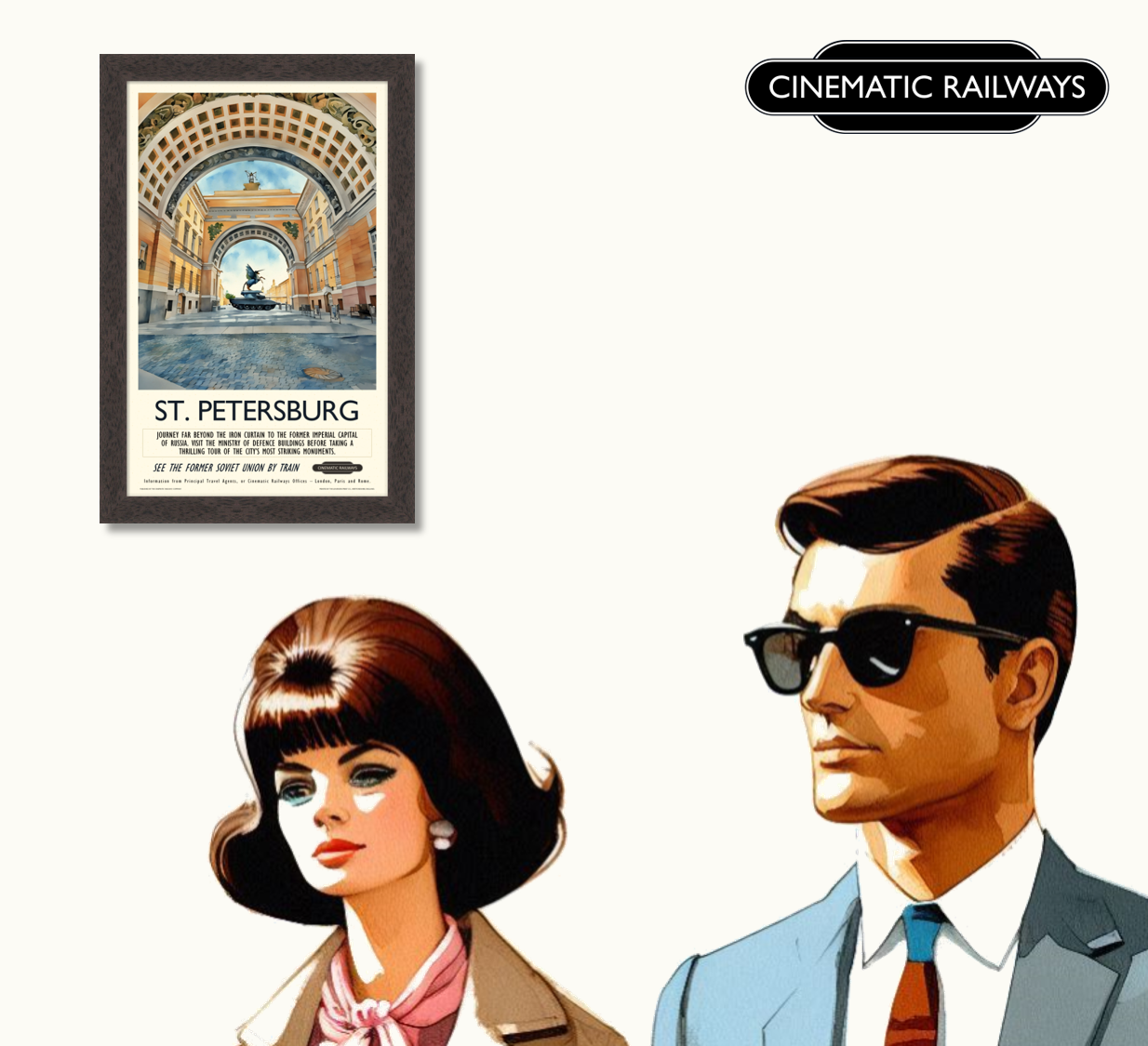 St. Petersburg - a vintage travel poster inspired by your favourite film / movie - Cinematic Railways