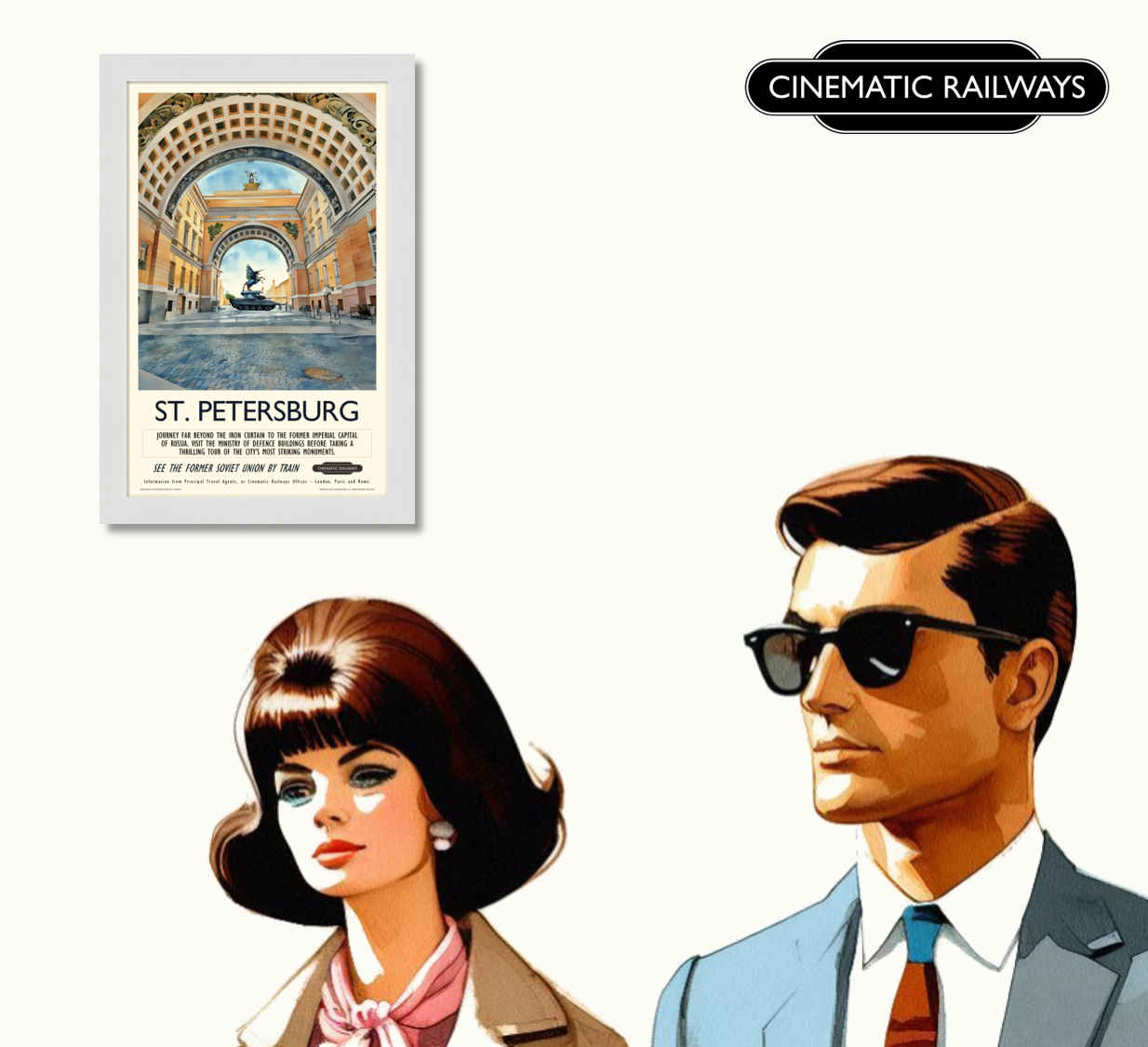 St. Petersburg - a vintage travel poster inspired by your favourite film / movie - Cinematic Railways