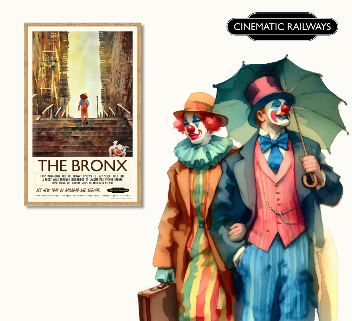 The Bronx - a vintage travel poster inspired by your favourite film / movie - Cinematic Railways