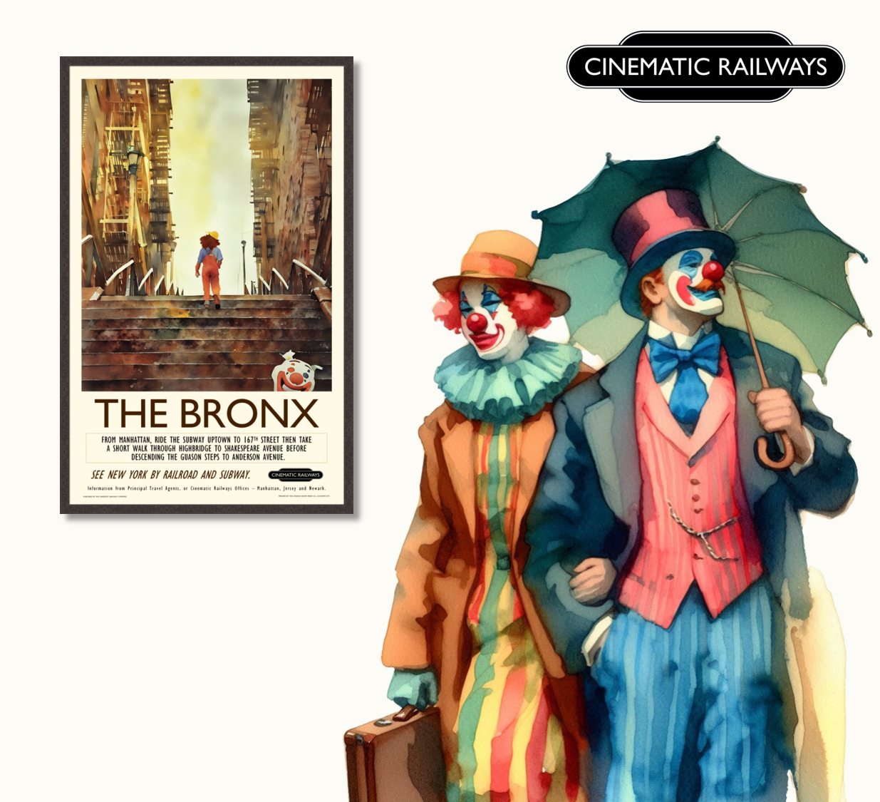 The Bronx - a vintage travel poster inspired by your favourite film / movie - Cinematic Railways