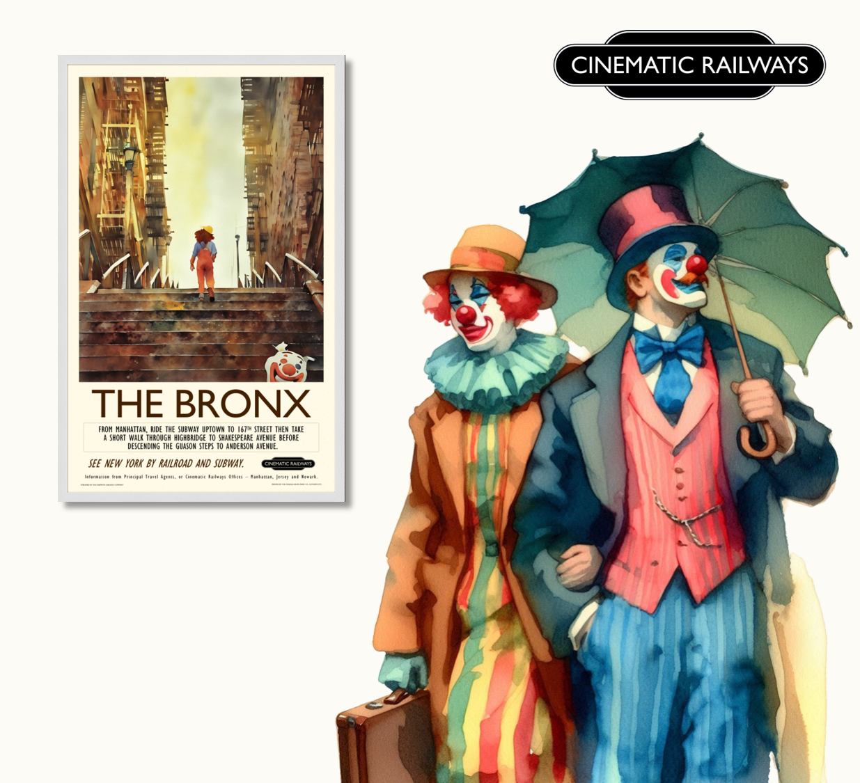 The Bronx - a vintage travel poster inspired by your favourite film / movie - Cinematic Railways