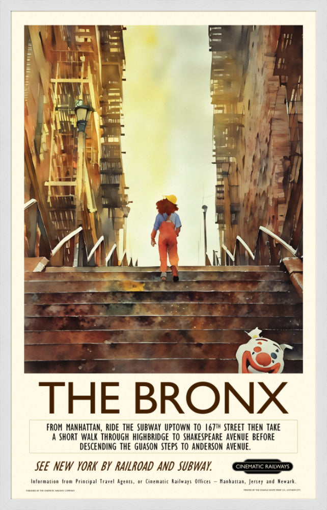 The Bronx - a vintage travel poster inspired by your favourite film / movie - Cinematic Railways