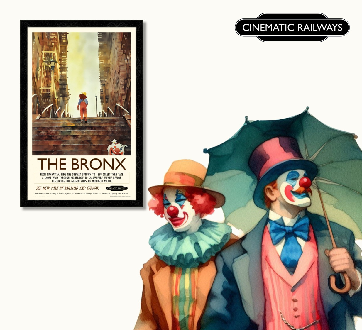 The Bronx - a vintage travel poster inspired by your favourite film / movie - Cinematic Railways