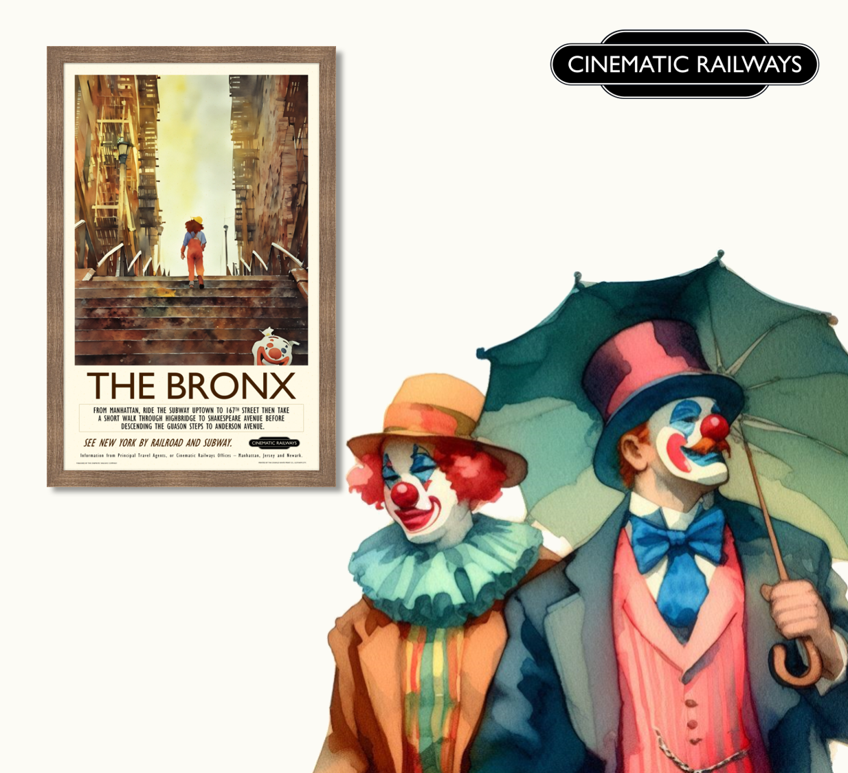 The Bronx - a vintage travel poster inspired by your favourite film / movie - Cinematic Railways
