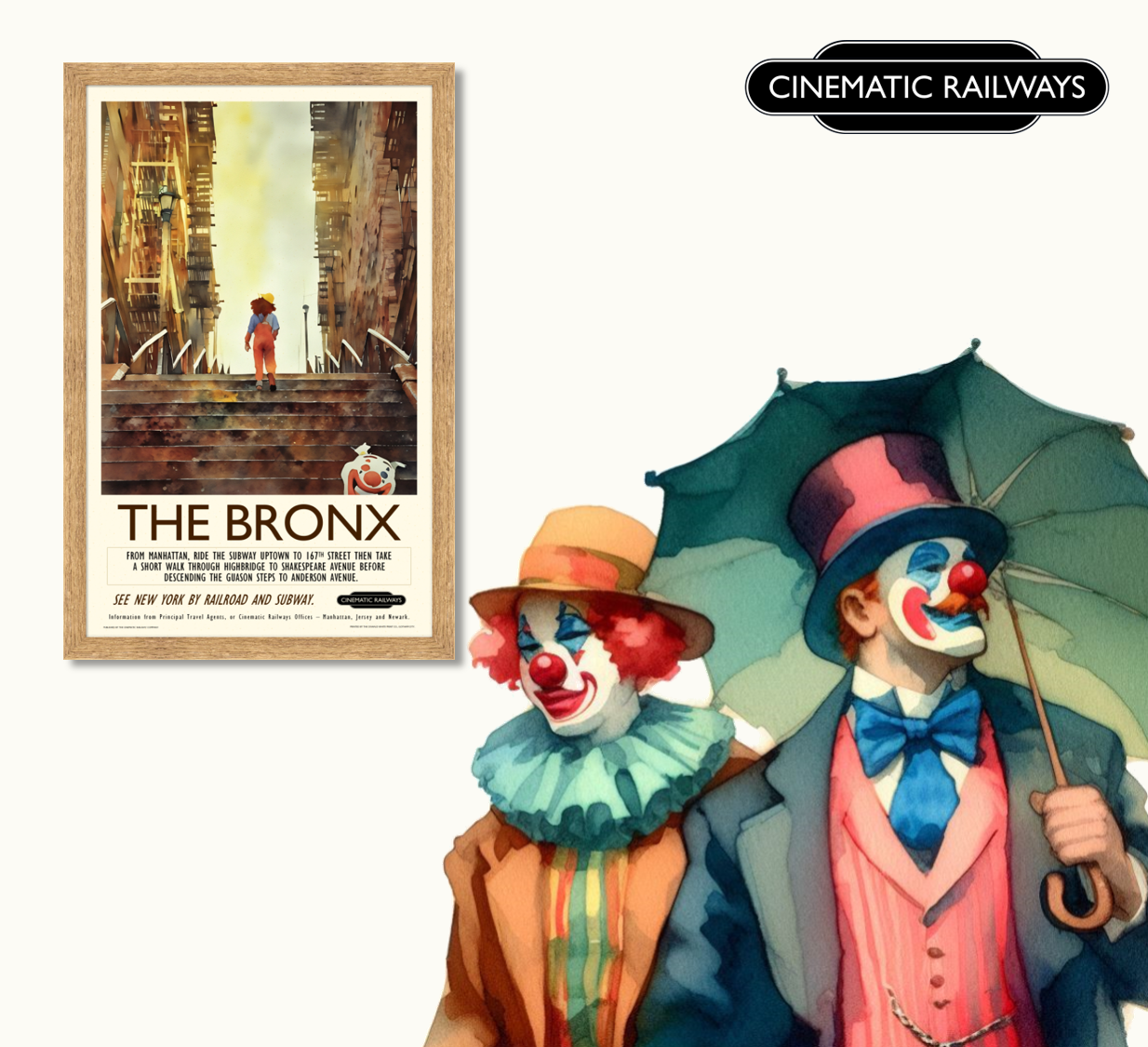 The Bronx - a vintage travel poster inspired by your favourite film / movie - Cinematic Railways