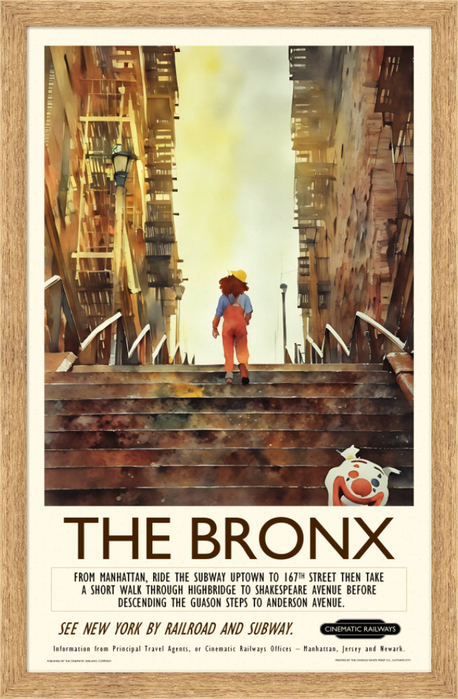 The Bronx - a vintage travel poster inspired by your favourite film / movie - Cinematic Railways
