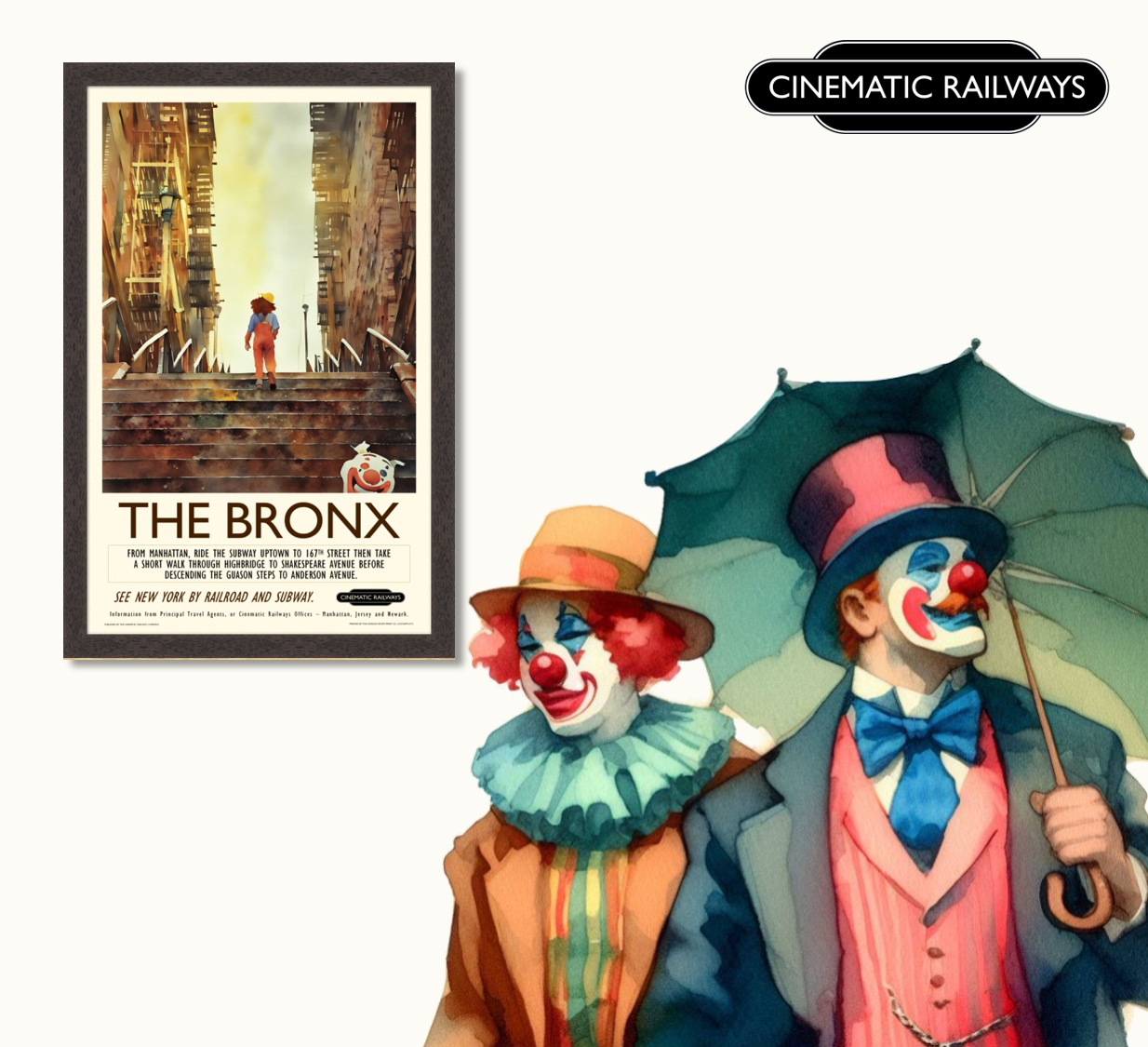 The Bronx - a vintage travel poster inspired by your favourite film / movie - Cinematic Railways