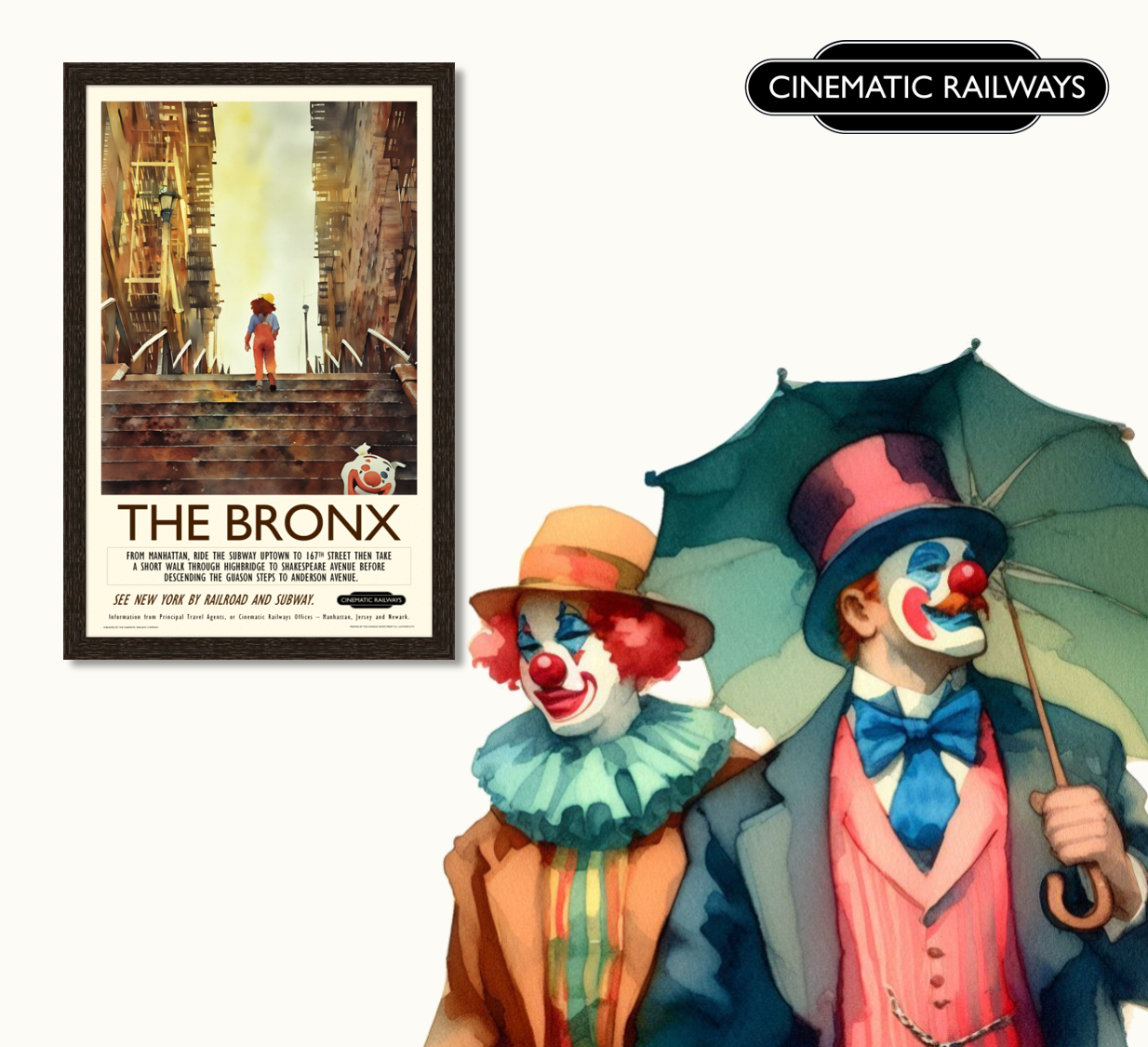 The Bronx - a vintage travel poster inspired by your favourite film / movie - Cinematic Railways