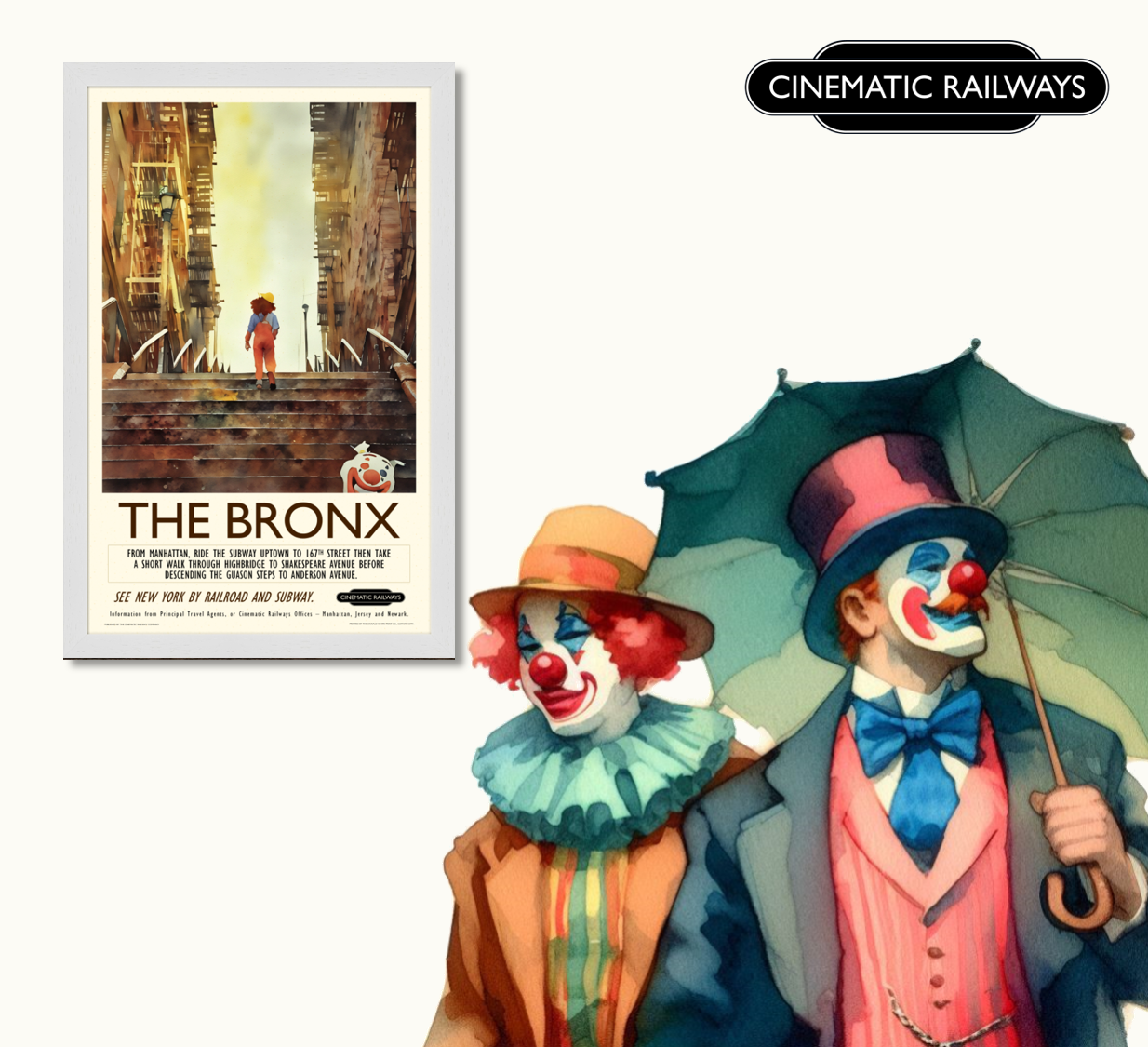The Bronx - a vintage travel poster inspired by your favourite film / movie - Cinematic Railways