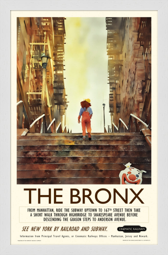 The Bronx - a vintage travel poster inspired by your favourite film / movie - Cinematic Railways