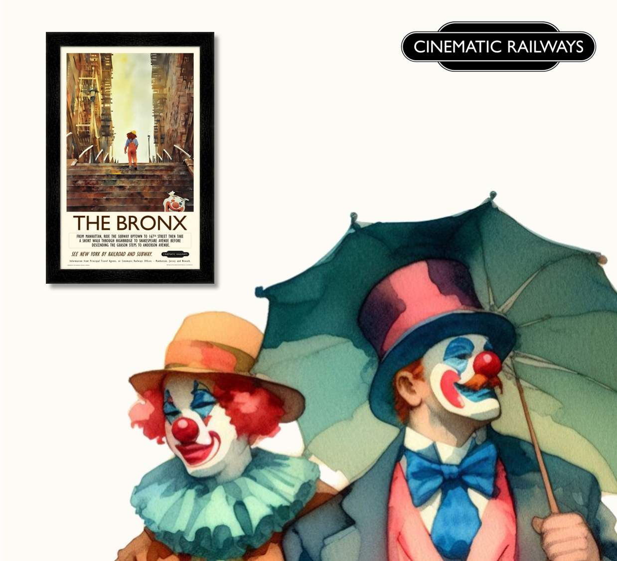 The Bronx - a vintage travel poster inspired by your favourite film / movie - Cinematic Railways