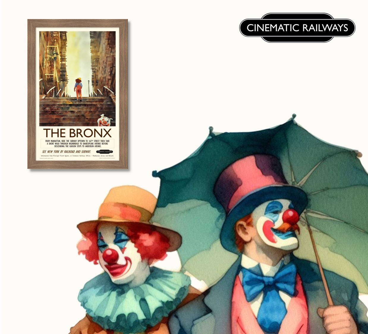 The Bronx - a vintage travel poster inspired by your favourite film / movie - Cinematic Railways