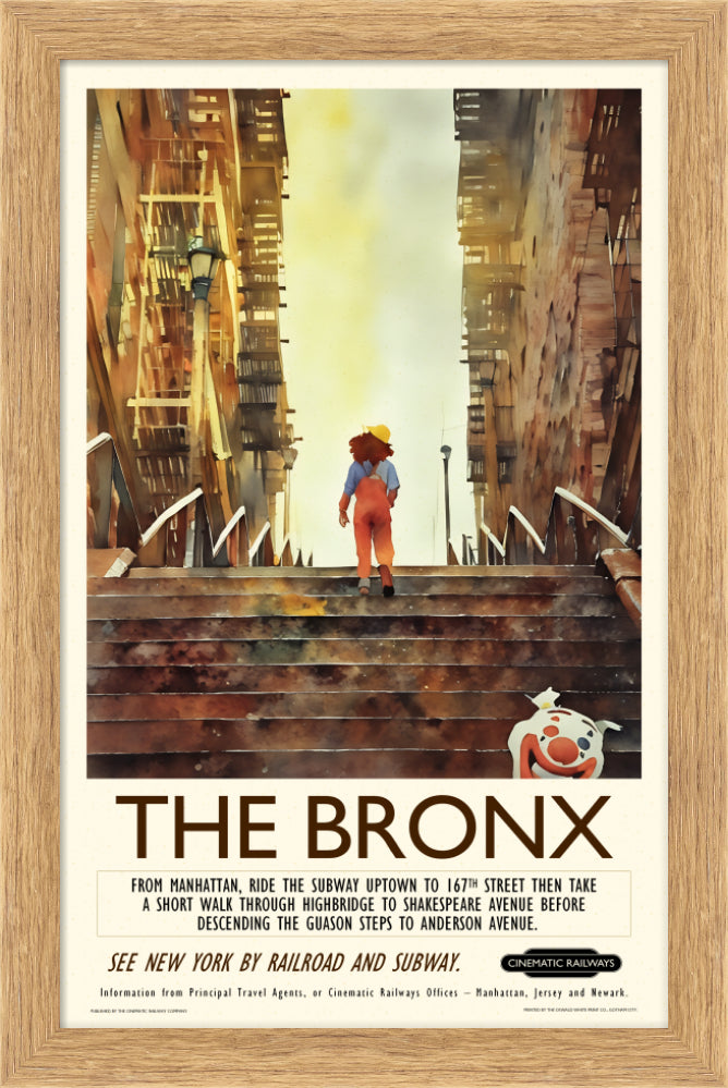 The Bronx - a vintage travel poster inspired by your favourite film / movie - Cinematic Railways