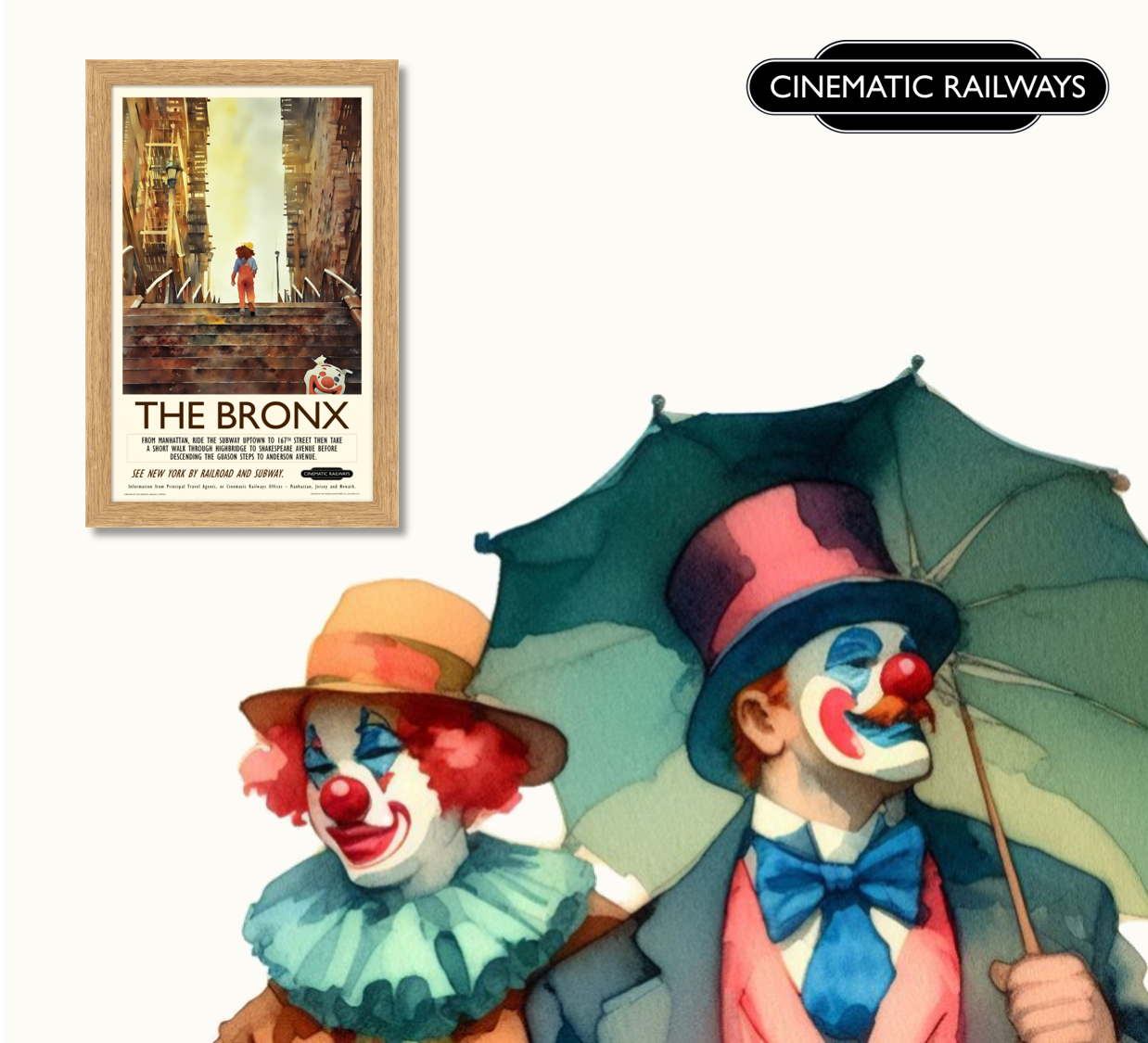 The Bronx - a vintage travel poster inspired by your favourite film / movie - Cinematic Railways