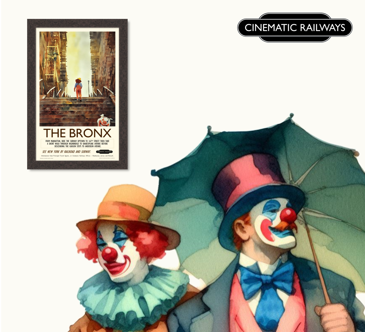 The Bronx - a vintage travel poster inspired by your favourite film / movie - Cinematic Railways