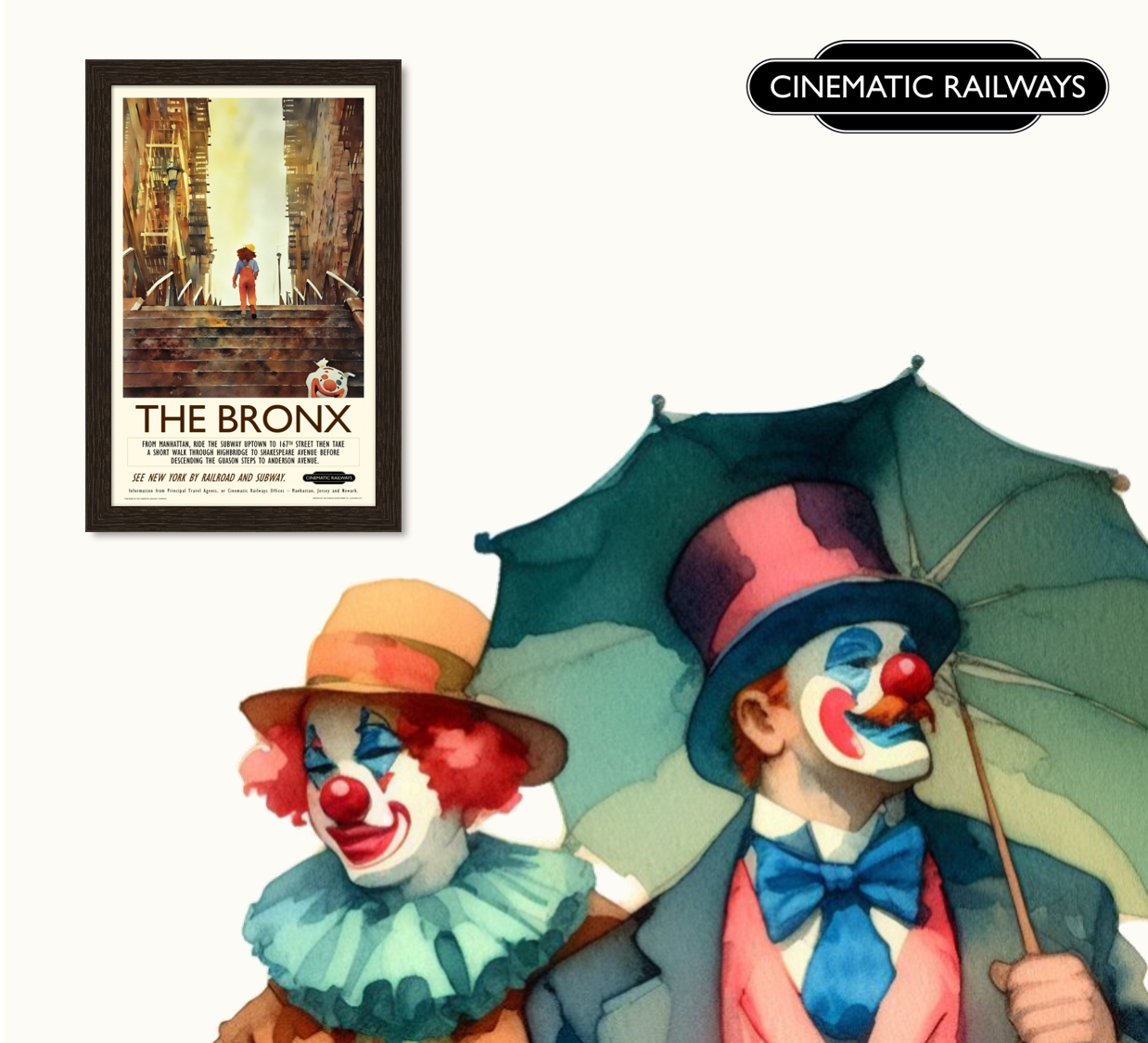 The Bronx - a vintage travel poster inspired by your favourite film / movie - Cinematic Railways