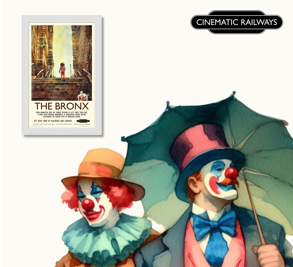 The Bronx - a vintage travel poster inspired by your favourite film / movie - Cinematic Railways