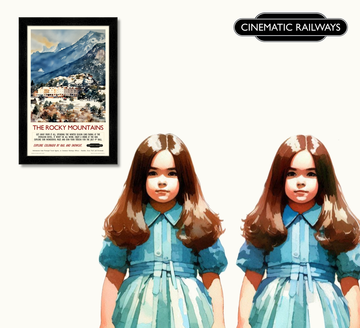 The Rocky Mountains - a vintage travel poster inspired by your favourite film / movie - Cinematic Railways