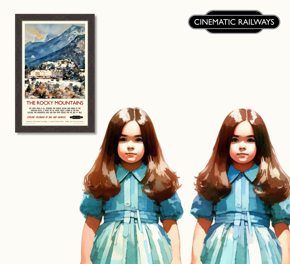The Rocky Mountains - a vintage travel poster inspired by your favourite film / movie - Cinematic Railways