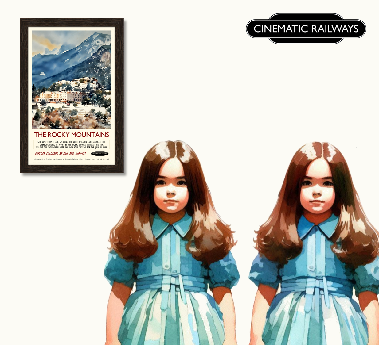The Rocky Mountains - a vintage travel poster inspired by your favourite film / movie - Cinematic Railways