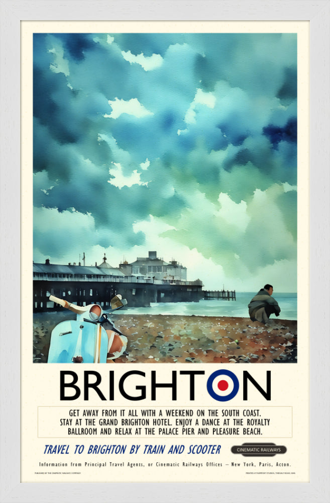 Brighton  - a vintage travel poster inspired by your favourite film / movie - Cinematic Railways