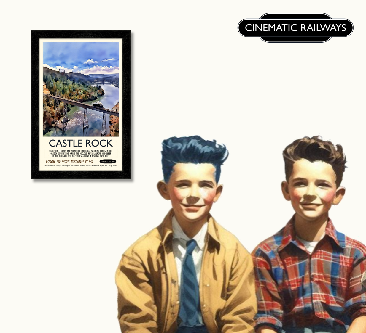 Castle Rock  - a vintage travel poster inspired by your favourite film / movie - Cinematic Railways