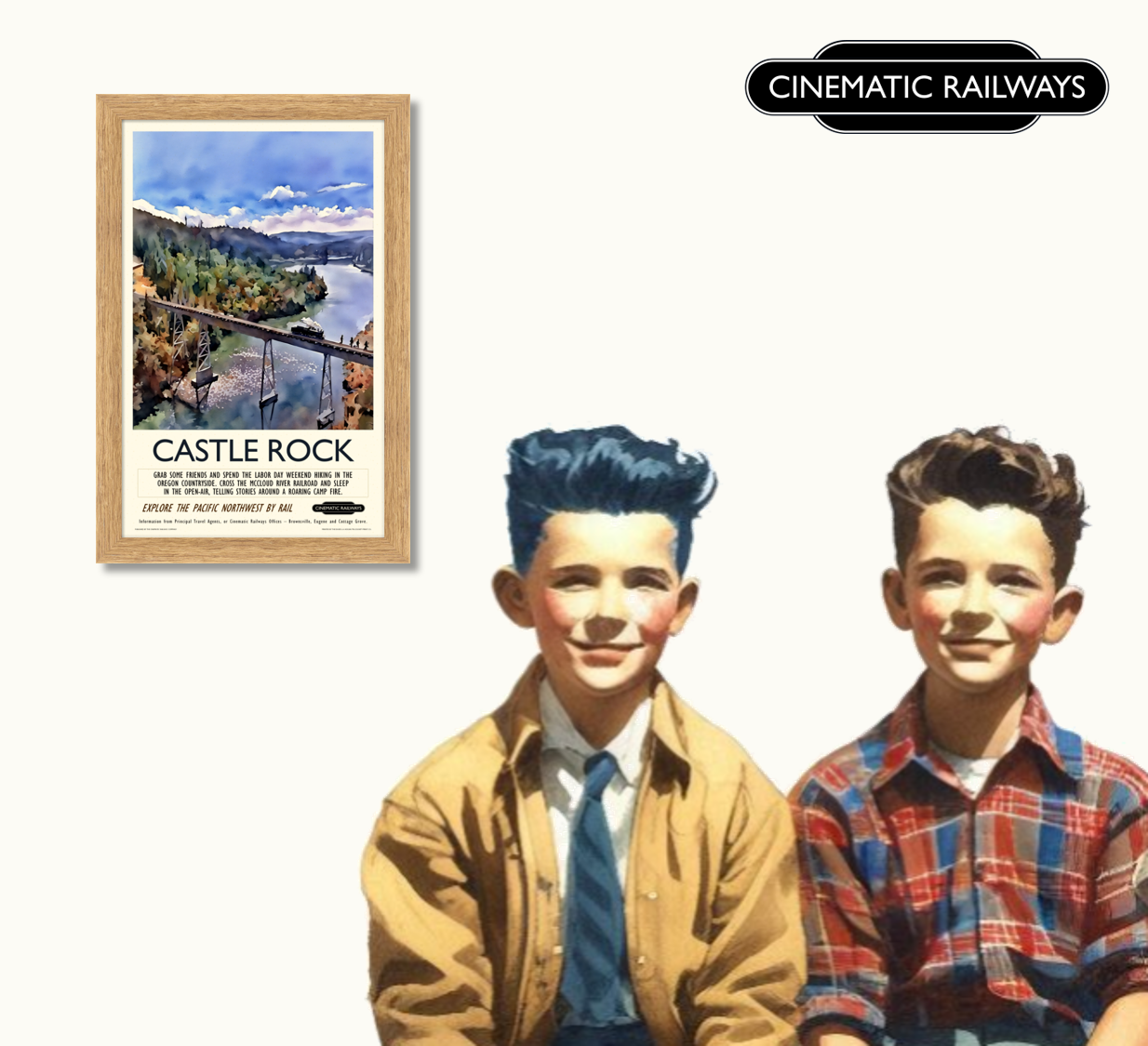Castle Rock  - a vintage travel poster inspired by your favourite film / movie - Cinematic Railways