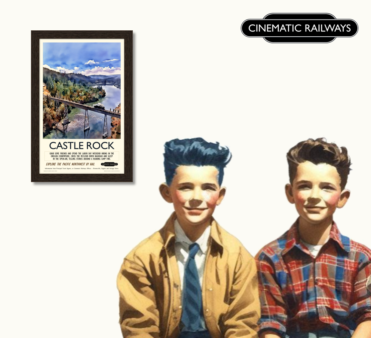 Castle Rock  - a vintage travel poster inspired by your favourite film / movie - Cinematic Railways